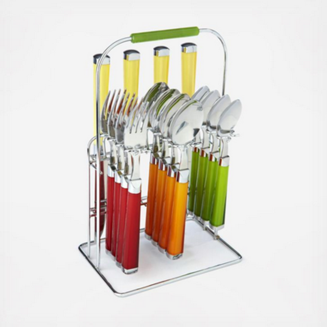 Temptation 16-Piece Flatware Set with Rack
