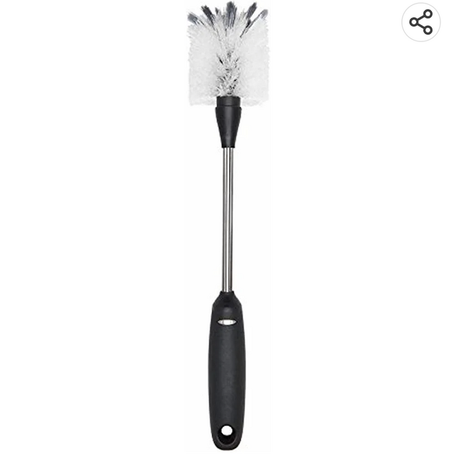 OXO SteeL Bottle Brush,Black,10 In