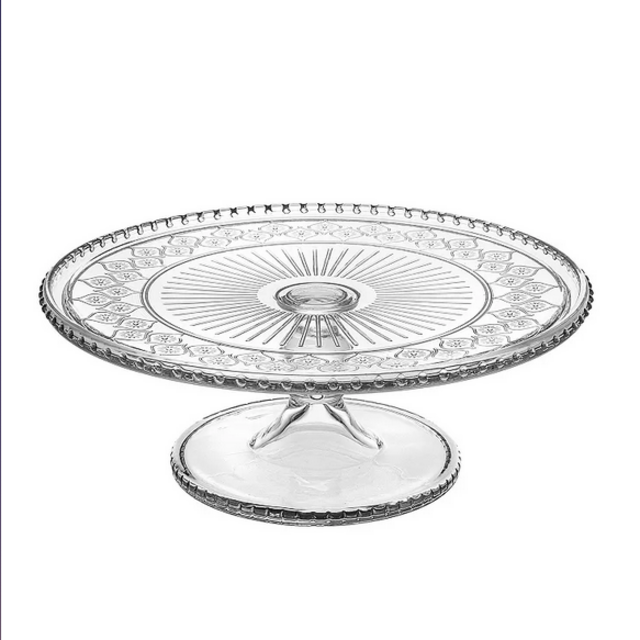 Godinger Claro Clear Cake Plate