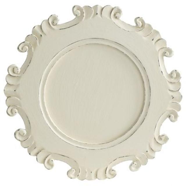 Carved White Charger