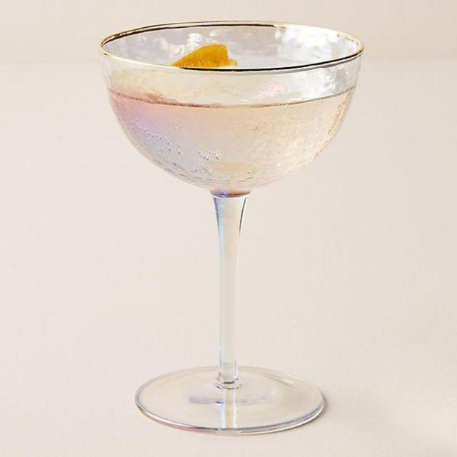 Lustered Coupe Glasses, Set of 4