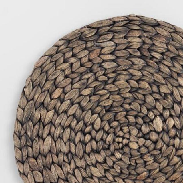 Blackwash Natural Fiber Round Placemat Set of 4