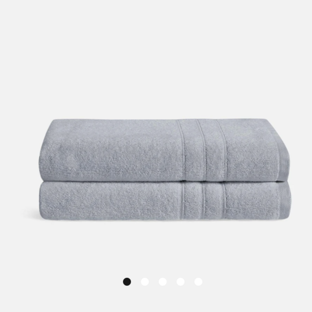 Brooklinen Classic Bath Towels, 3 sets of 2 in Smoke