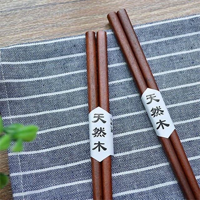 HuaLan Japanese Natural Wood Chopstick Set of 5