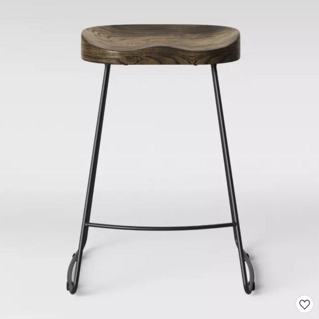 Hull Low Back Wood/Metal Counter Stool - Threshold™