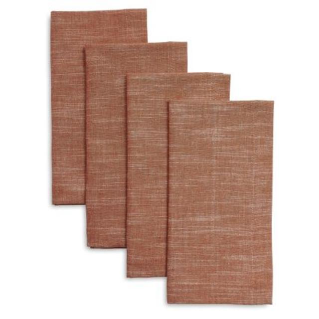Modern Slub Napkins, Copper, Set of 4