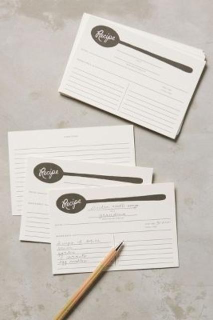 Soup Spoon Recipe Cards