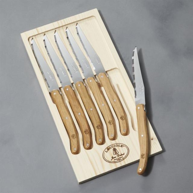 Laguiole ® Oak Steak Knives Set of Six