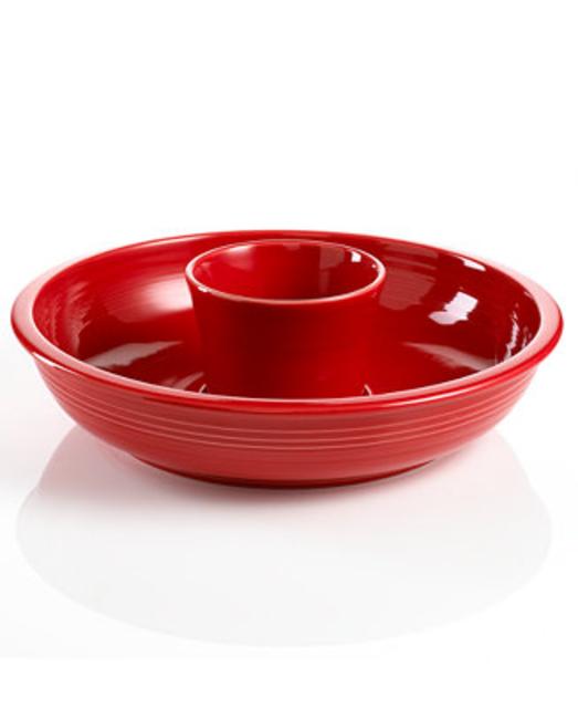 Fiesta Scarlet Chip and Dip Set
