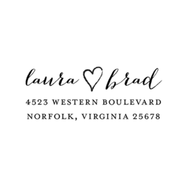 Scribbled Love Square Snap Stamp