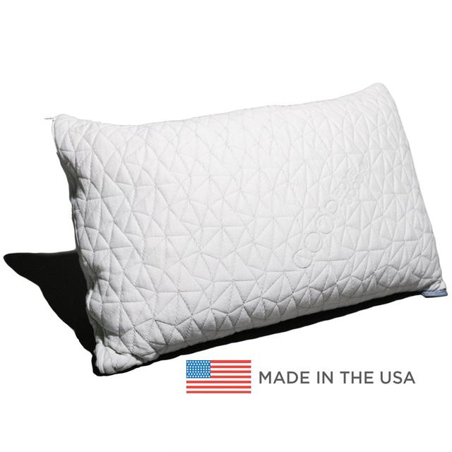 Adjustable Shredded Memory Foam Pillow with Removable Bamboo-derived Viscose Rayon and Polyester Blend Cover