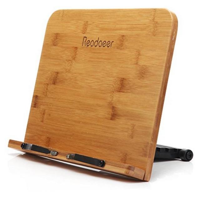 Reodoeer BamBoo Reading Rest Cook Book Document Stand Holder Bookrest