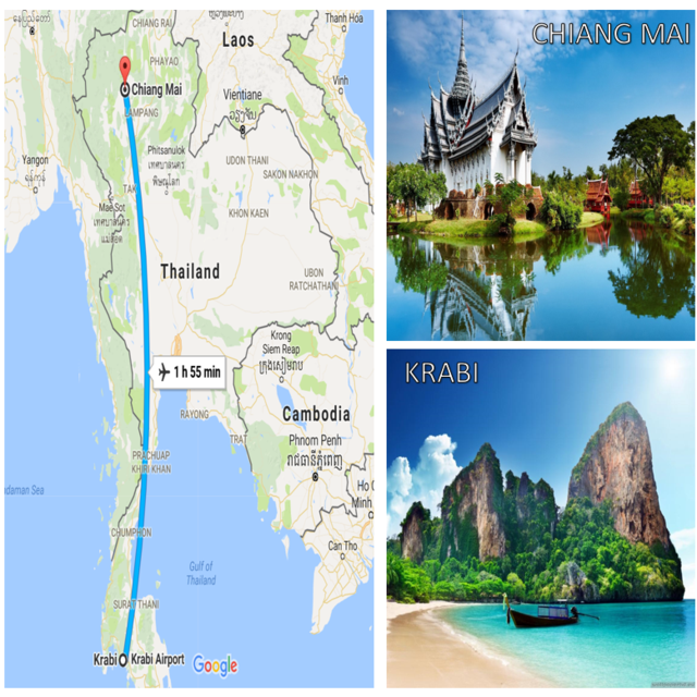 Airfare from Krabi to Chiang Mai