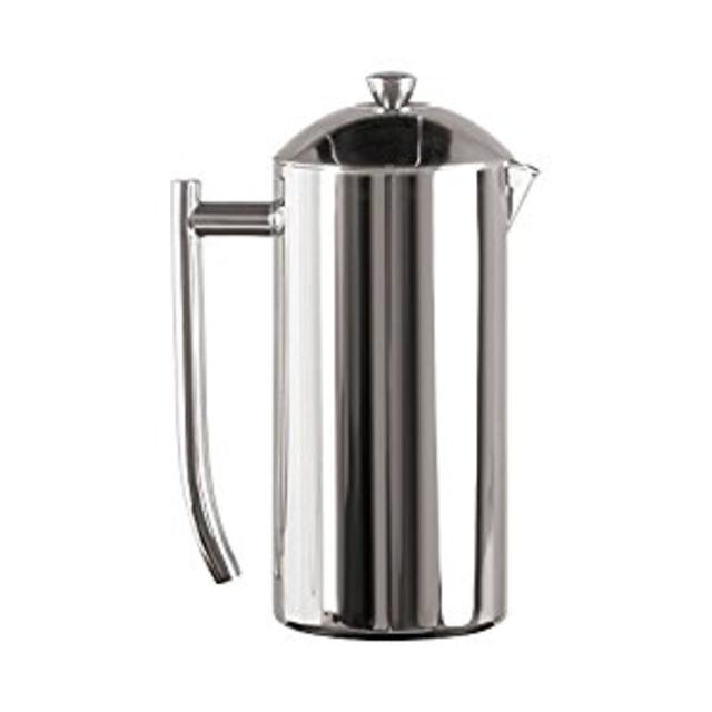 Amazon Frieling USA Double Wall Stainless Steel French Press Coffee Maker with Patented Dual Screen in Frustration Free Packaging, Polished, 36-Ounce