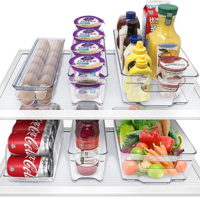 Sorbus Fridge Bins and Freezer Organizer Refrigerator Bins Stackable Storage Containers (6-Piece)