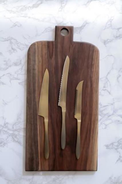 Pomme Gold Plated Knives - Cheese Knife