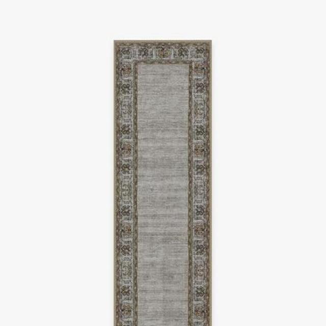 Vintage Daisy Bordered Hazel Rug - Runner