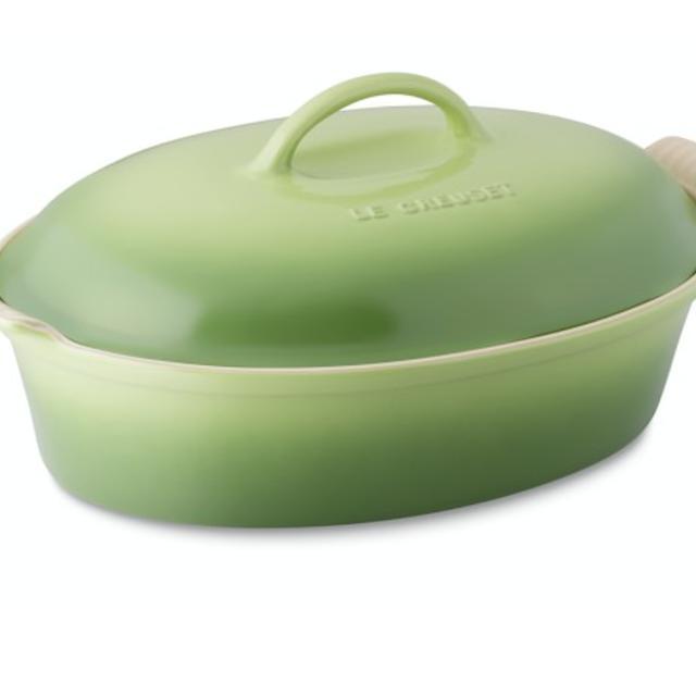 Le Creuset Heritage Stoneware Oval Covered Casserole, 4-Qt., Palm