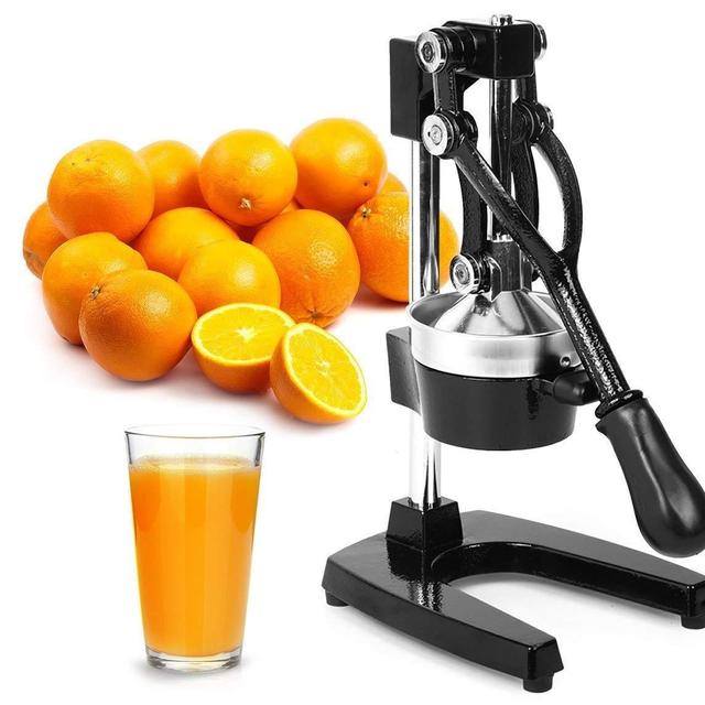 Top Rated Zulay Commercial Metal Orange Lemon Lime Squeezer - Premium Quality Heavy Duty Manual Citrus Juicer Press Stand