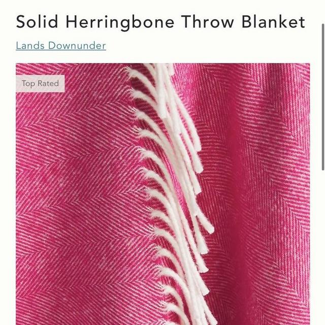 Solid Herringbone Throw Blanket
