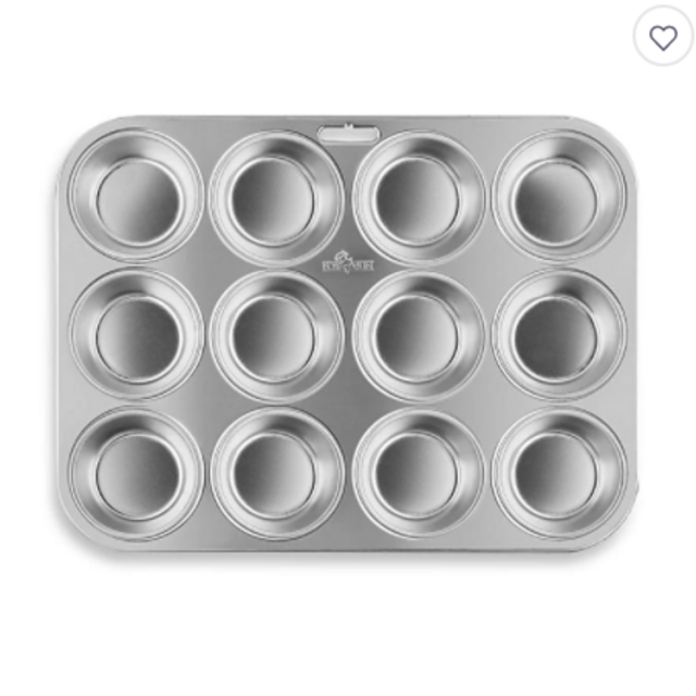 Fox Run® 12-Cup Stainless Steel Muffin Pan