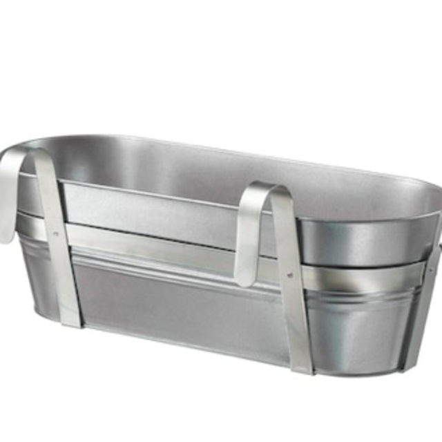 SOCKER Flower box with holder, indoor/outdoor galvanized20x7 ½ "