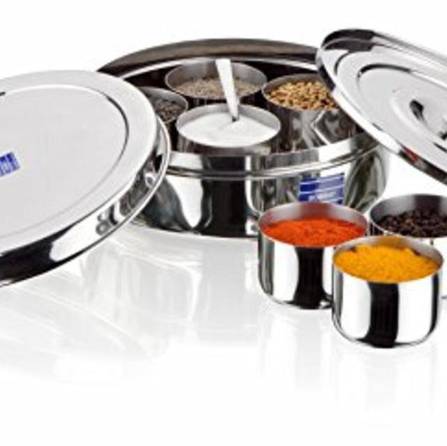 Bhalaria Masala Dabba - Canister With Inner Cover,Dia 21cm
