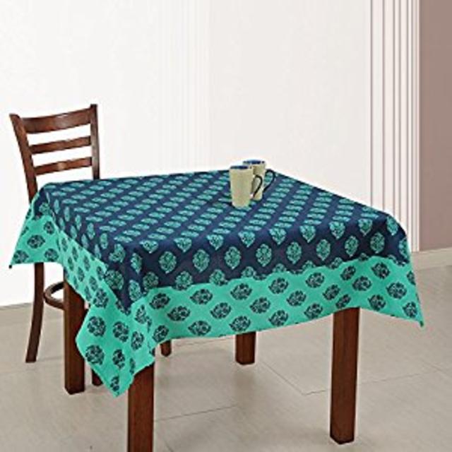 Hand-printed Indian Square Tablecloth
