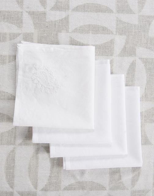 Cotton Chikankari Maheen Napkin Set of 4