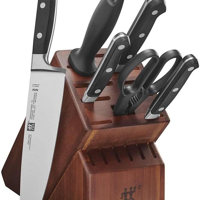 ZWILLING Professional S 7-pc Knife Set with Block, Block color: Acacia