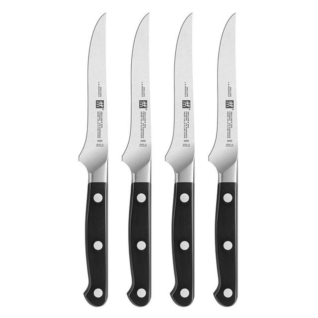 Zwilling J.A. Henckels Pro 4-pc Steak Knife Set, Black/Stainless Steel, 4.5" (38430-002)