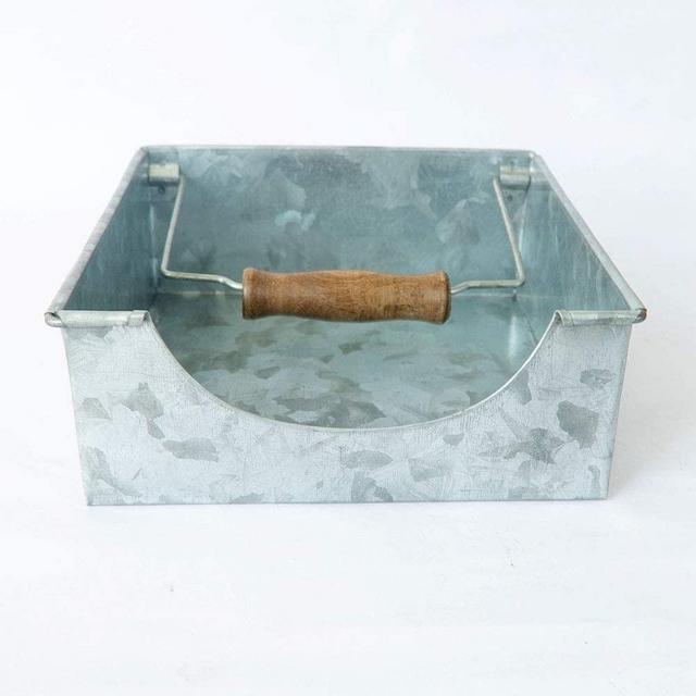 NIRMAN Rustic Galvanized Metal Napkin Holder,Napkin Dispenser for Kitchen Tables, Gifts, Indoor or Outdoor Dining.