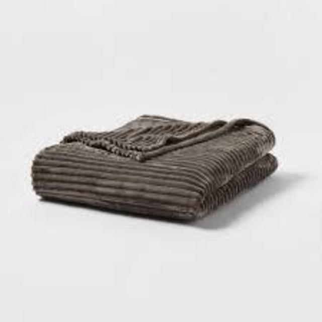 Ribbed Plush Bed Blanket - Room Essentials™