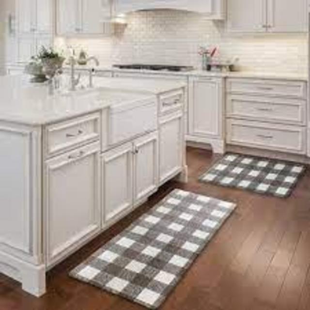 Farmhouse Living Buffalo Check Rustic Comfort Anti Fatigue Kitchen Mat - Elrene Home Fashions