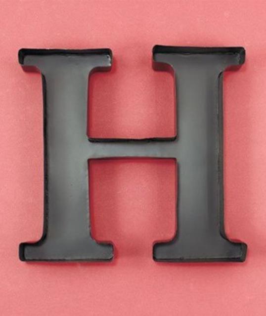 Personalized Letter "H" Metal Wall Wine Cork Holder - Monogram Wall Art