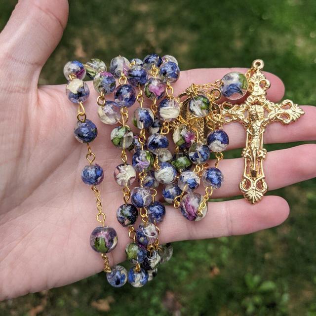 Rosary Made From Wedding Bouquet