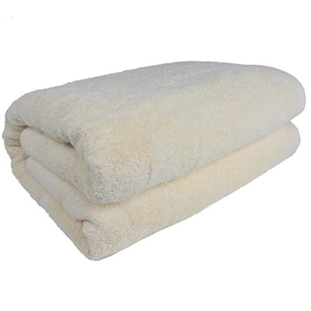 SALBAKOS 40"x80" Turkish Cotton Bath Sheet (40x80, Ivory)