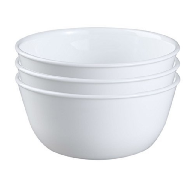 Corelle Livingware 1032595 28-Ounce Super Soup/Cereal Bowl, Winter Frost White - Set of 6