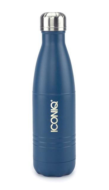 ICONIQ Stainless Steel Vacuum Insulated Water Bottle, 17 ounce (Navy Blue)