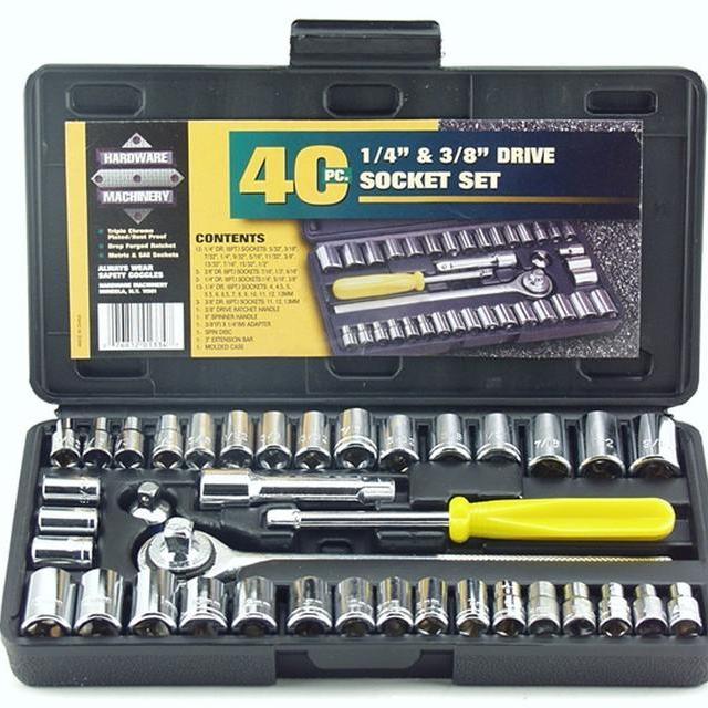 GreatNeck PSO40 40 Piece 1/4-Inch and 3/8-Inch Drive Socket Set