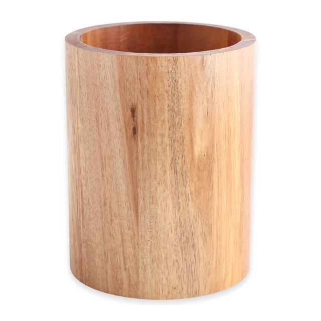 Acacia Round Utensil Holder