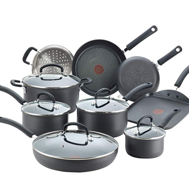 T-fal E918SE Ultimate Hard Anodized Nonstick 14 Piece Cookware Set