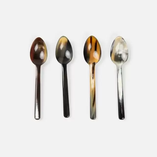Esmee Small Spoon | Mixed Black Horn