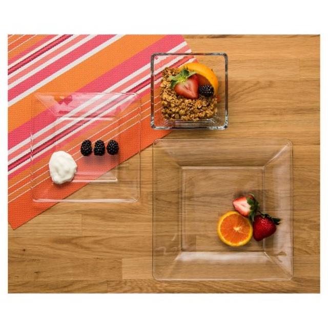 Libbey Tempo Square Glass 12 Piece Dinnerware Set