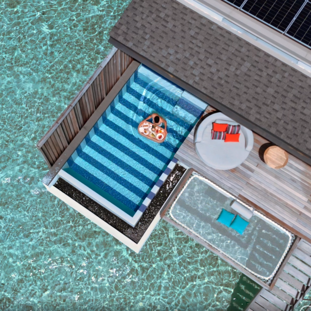 Overwater Bungalow Floating Breakfast