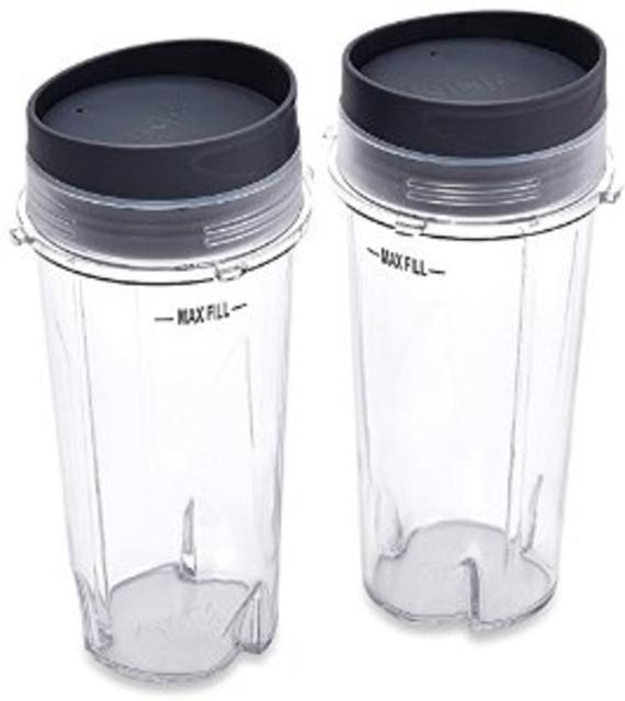 Ninja XWP002CS Single Serve Cups with Lids, Clear, 16-Ounce