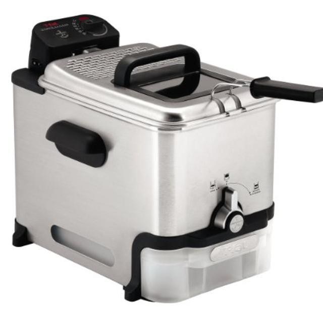 T-fal FR8000 Oil Filtration Ultimate EZ Clean Easy to clean 3.5-Liter Fry Basket Stainless Steel Immersion Deep Fryer, 2.6-Pound, Silver
