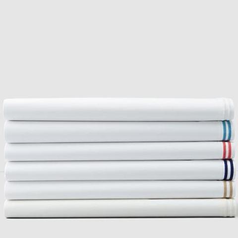 Hudson Park Italian Percale Stitch King Flat Sheet