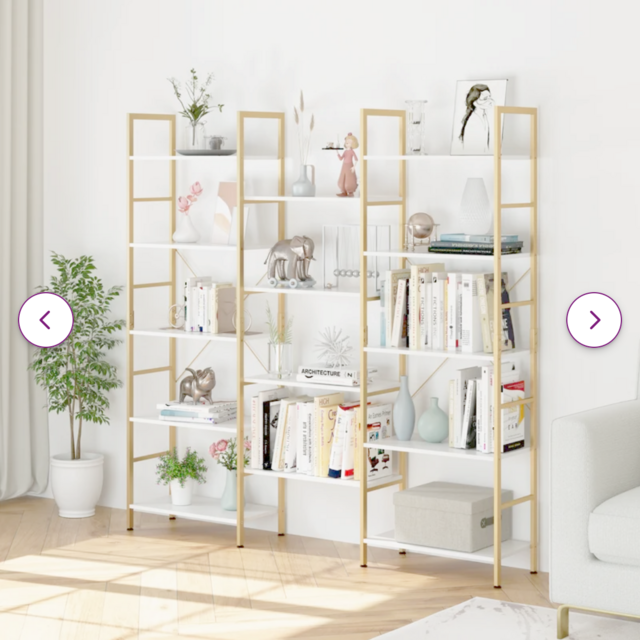 Thome 68.1'' H x 68.5'' W Iron Etagere Bookcase