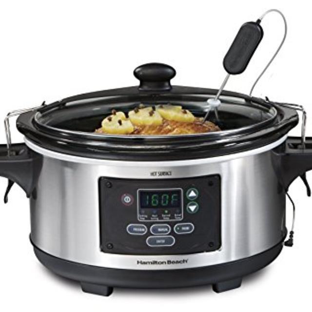 Hamilton Beach Set 'n Forget Programmable Slow Cooker With Temperature Probe, 6-Quart (33969A)